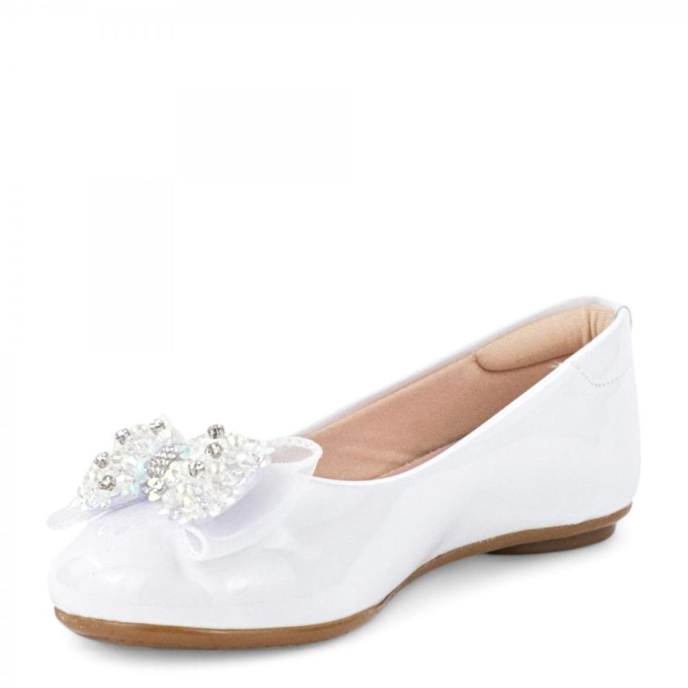 Sapatilha Casual Laço Molekinha Infantil Menina Branco 2