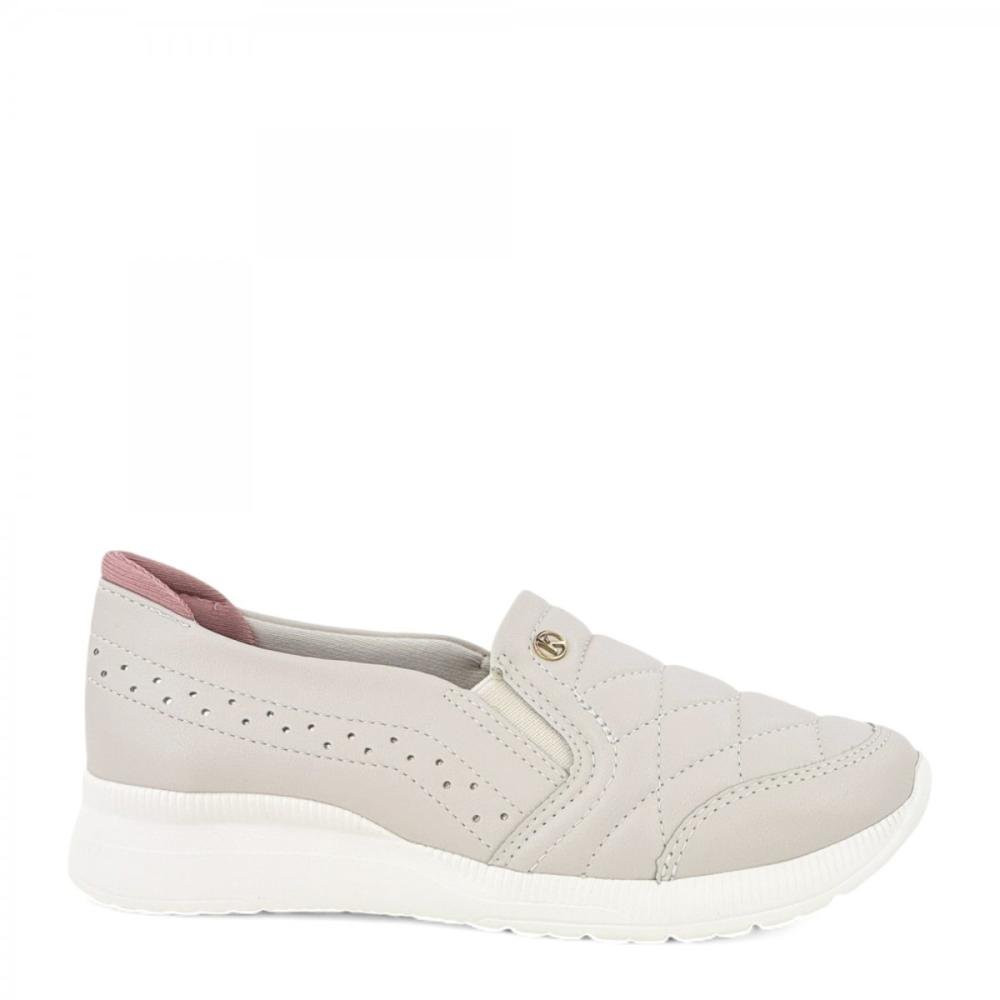 Tênis Slip On Calce Fácil Casual Kolosh Feminino Branco 1