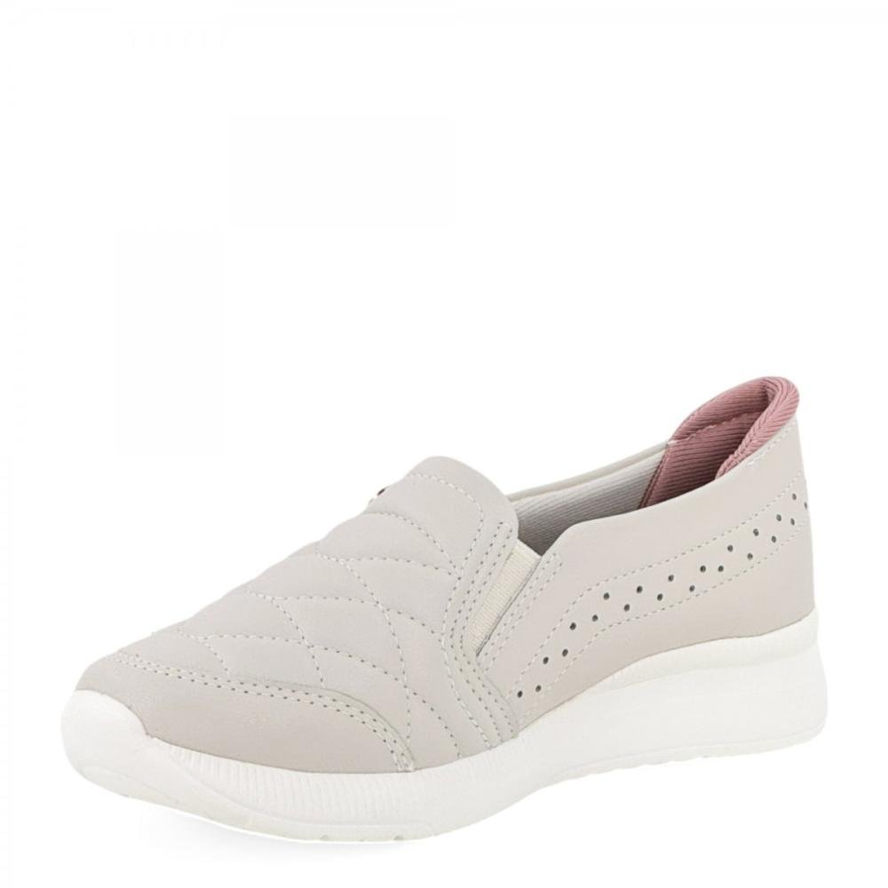 Tênis Slip On Calce Fácil Casual Kolosh Feminino Branco 2