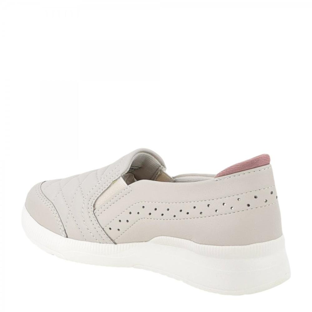 Tênis Slip On Calce Fácil Casual Kolosh Feminino Branco 3