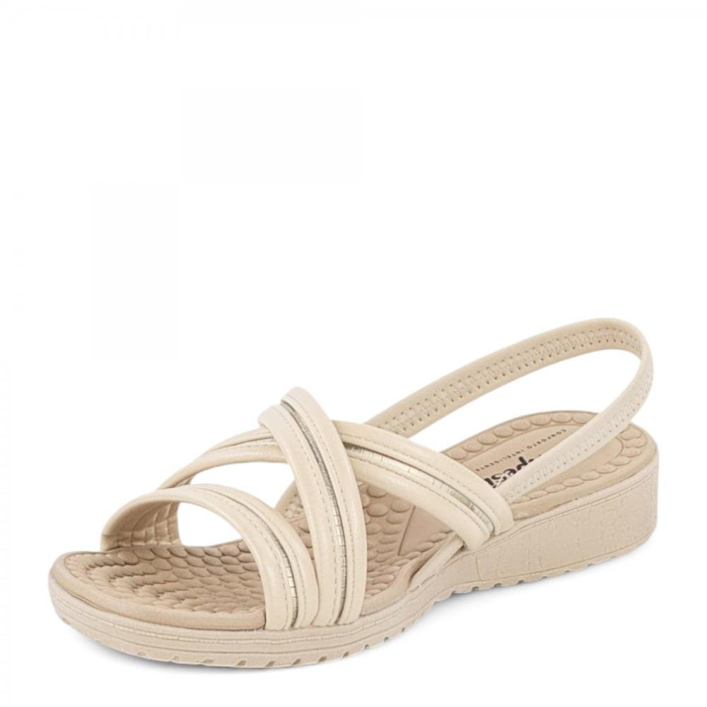 Sandália Conforto Tiras Campesi Feminina Branco 2