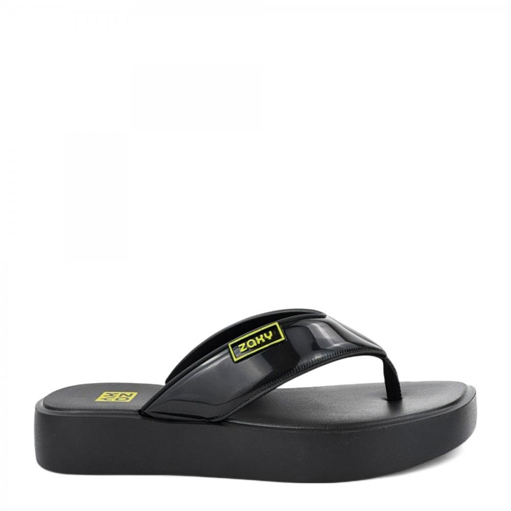 Tamanco Dedo Plataforma Leve Zaxy Feminino Preto 1