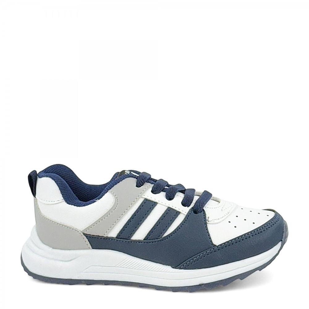 Tênis Casual Confortvável Club Happy Infantil Menino Azul/Branco 1