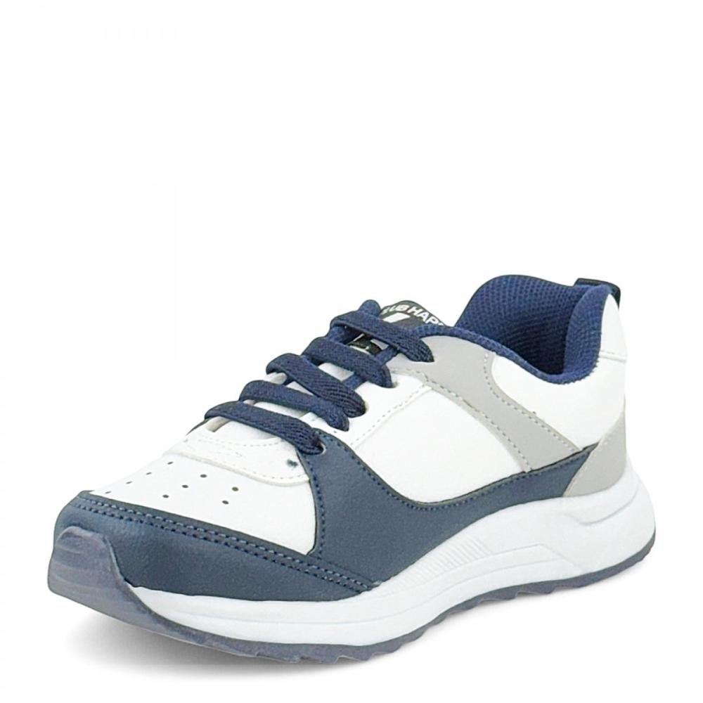 Tênis Casual Confortvável Club Happy Infantil Menino Azul/Branco 2