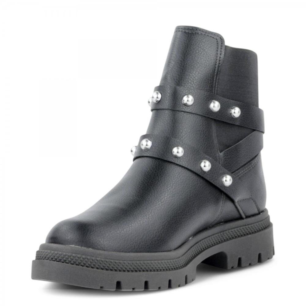 Bota Curta Casual Elástico Moleca Feminina Preto 2