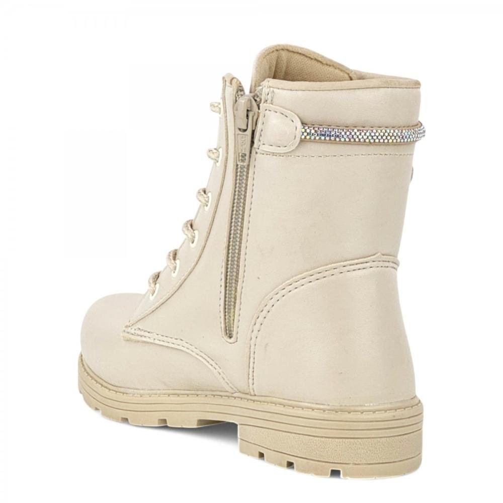 Coturno Casual Baixo Doce Pé Infantil Menina Bege 3