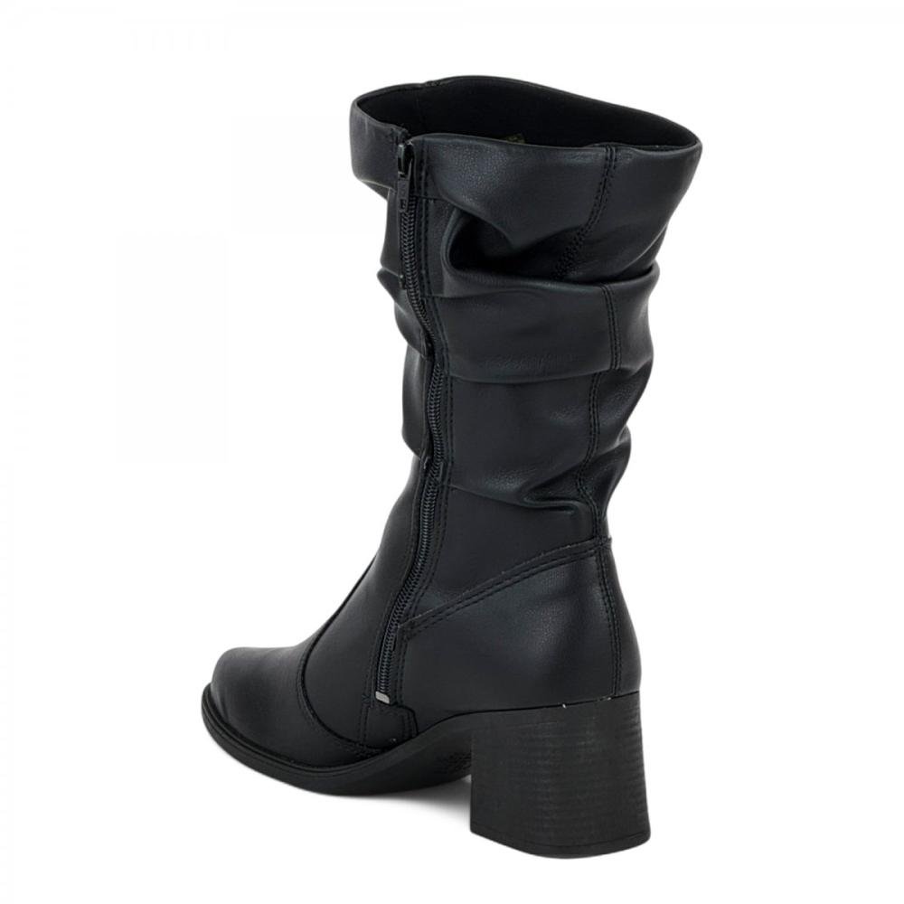 Bota Cano Médio Strech Salto Bloco Mississipi Feminina Preto 3
