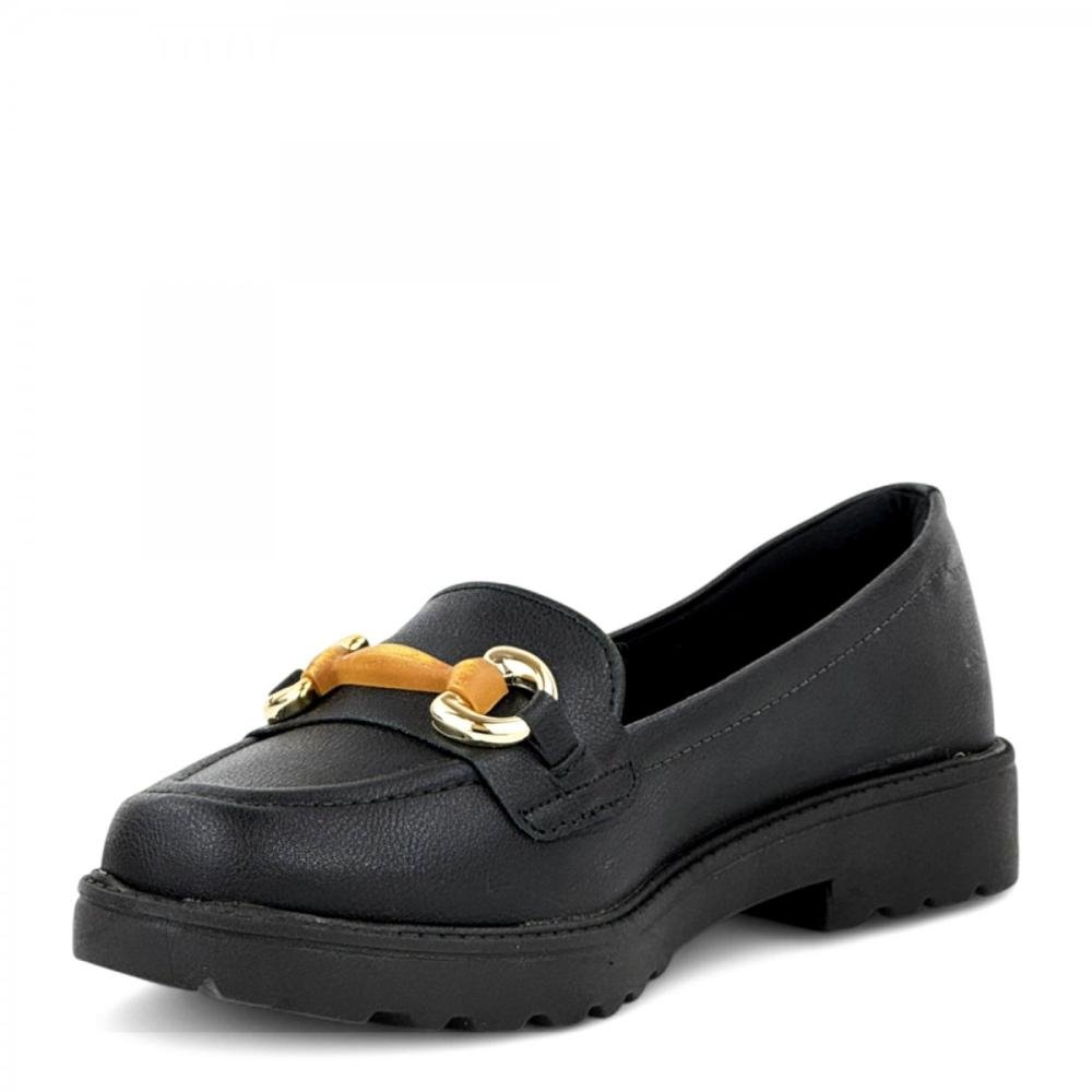 Sapato Mocassim Loafer Baixo Modare Feminino Preto 2
