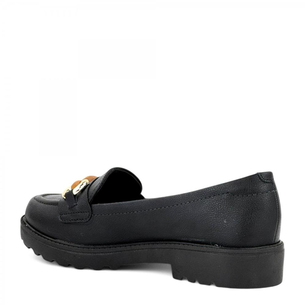 Sapato Mocassim Loafer Baixo Modare Feminino Preto 3