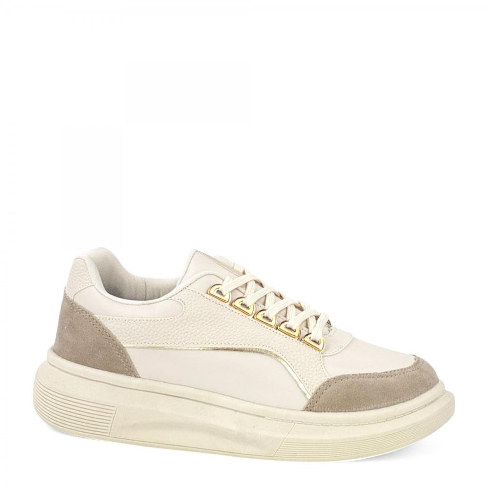 Tênis Casual Sola Alta Vivanz Feminino Off White 1