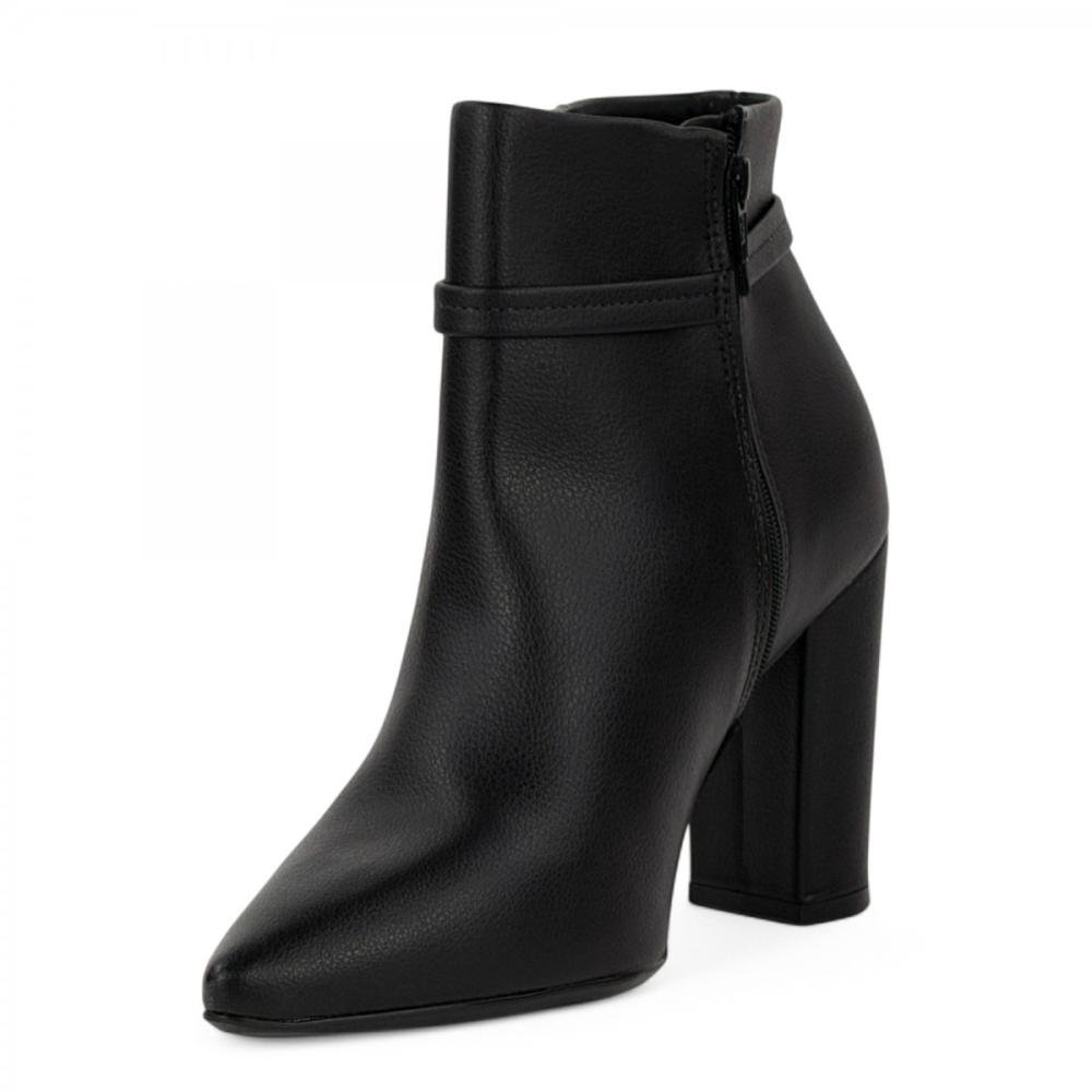 Bota Curta Salto Alto Casual Vizzano Feminina Preto 2