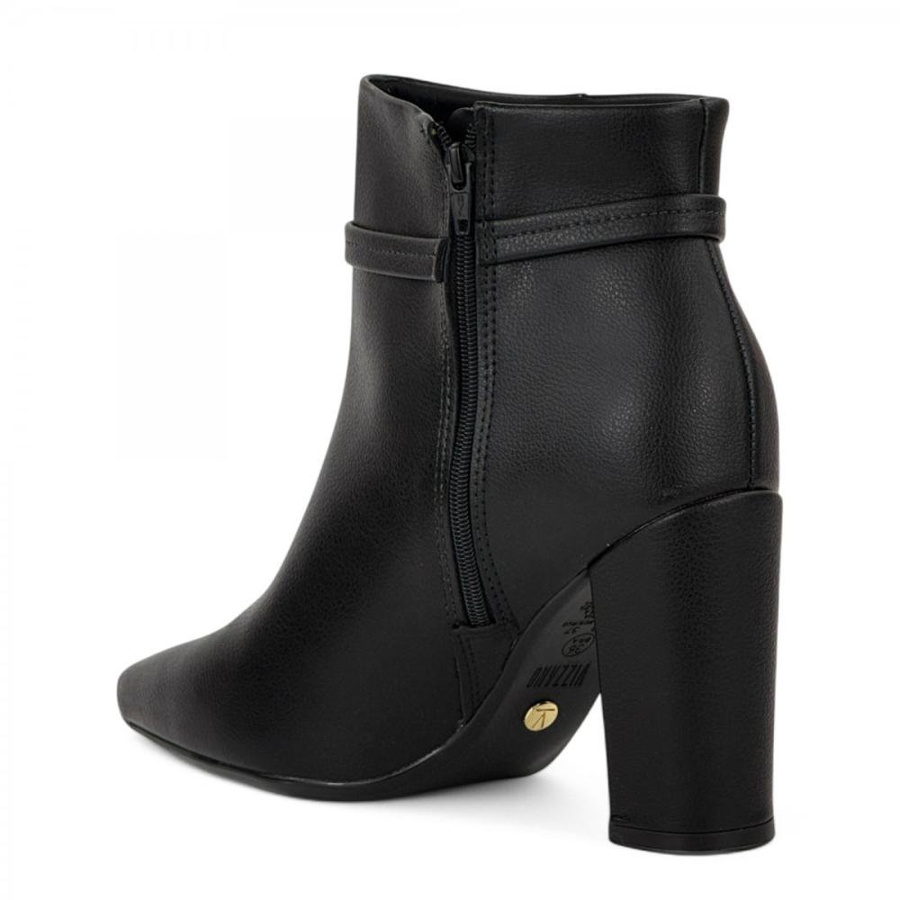 Bota Curta Salto Alto Casual Vizzano Feminina Preto 3