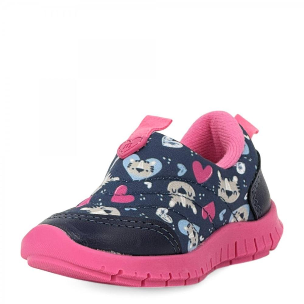 Tênis Calce Fácil Molekinha Baby Menina Azul Escuro 2