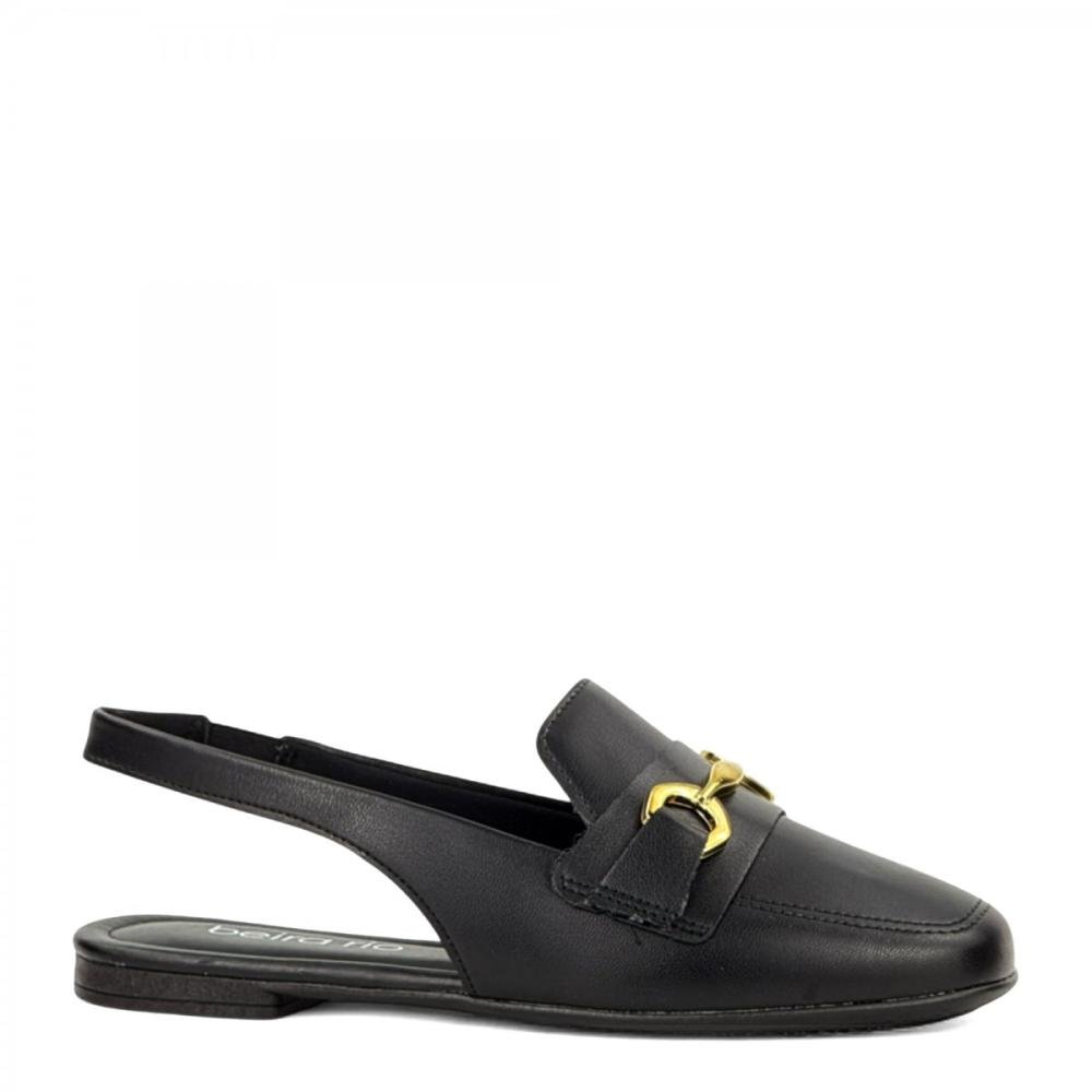 Mule Casual com Tira Elástica Beira Rio Feminino Preto 1