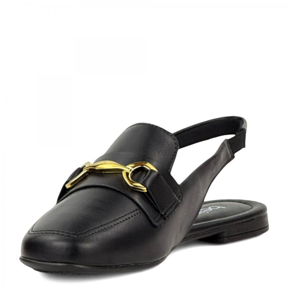 Mule Casual com Tira Elástica Beira Rio Feminino Preto 2