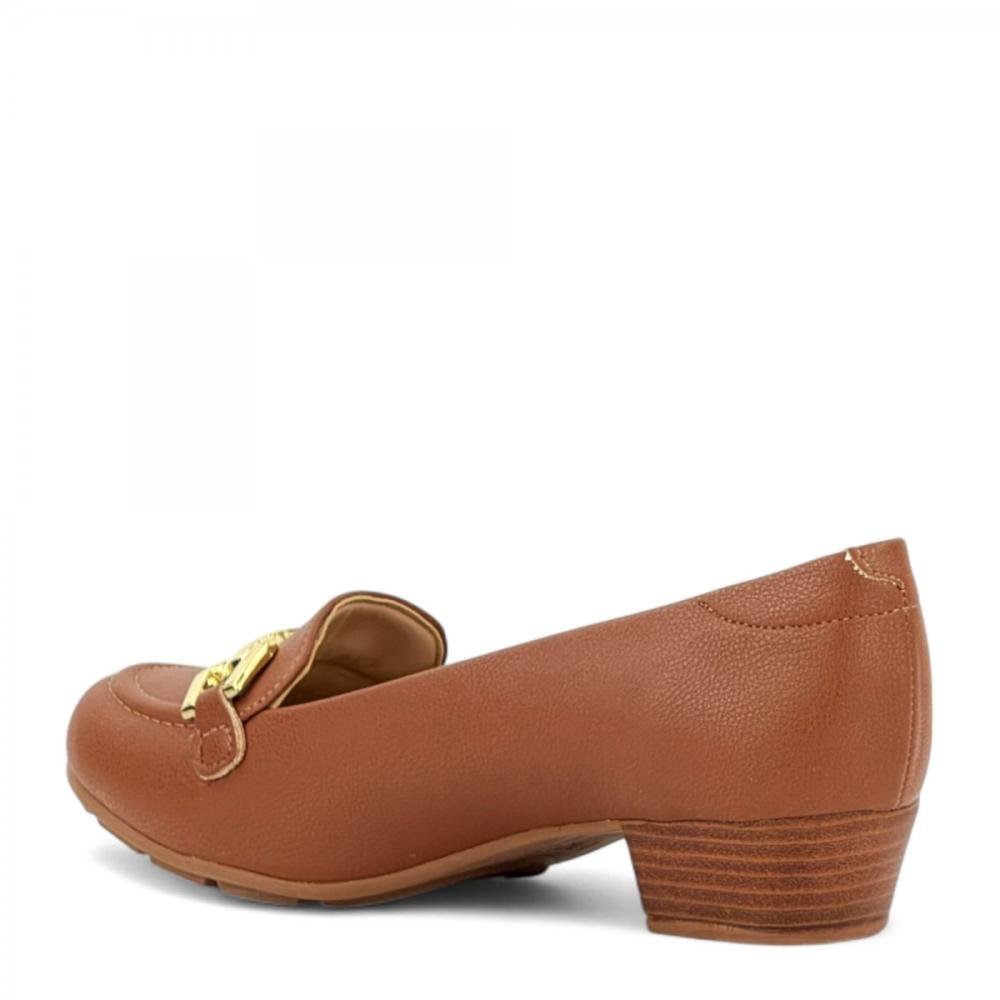 Sapato Salto Baixo Casual Modare Feminino Camel 3
