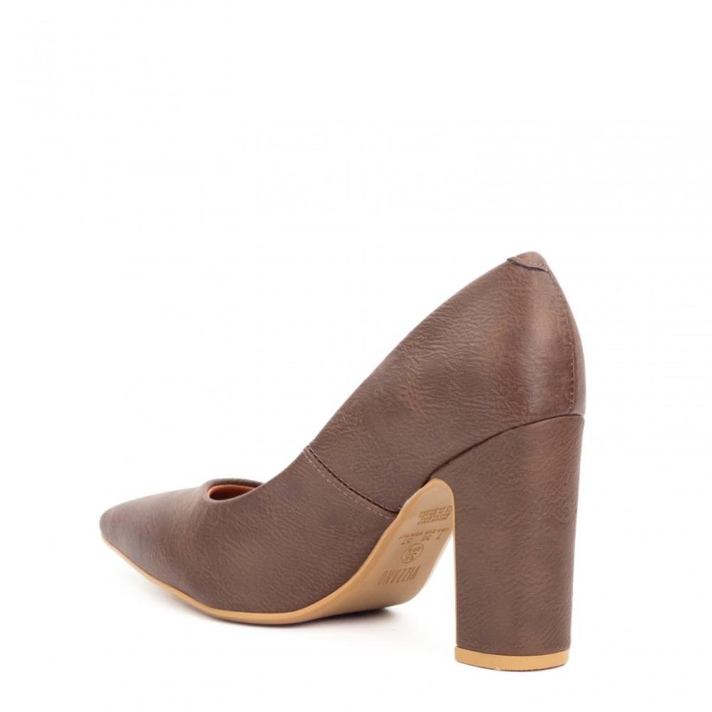 Sapato Salto Bloco Vizzano Feminino Marrom 3