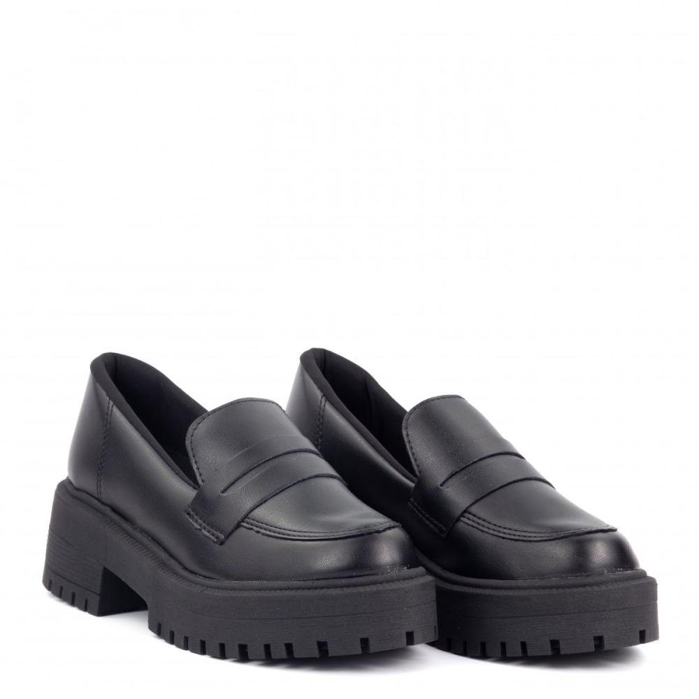 Sapato Loafer Tratorado Exótica Feminino Preto 2