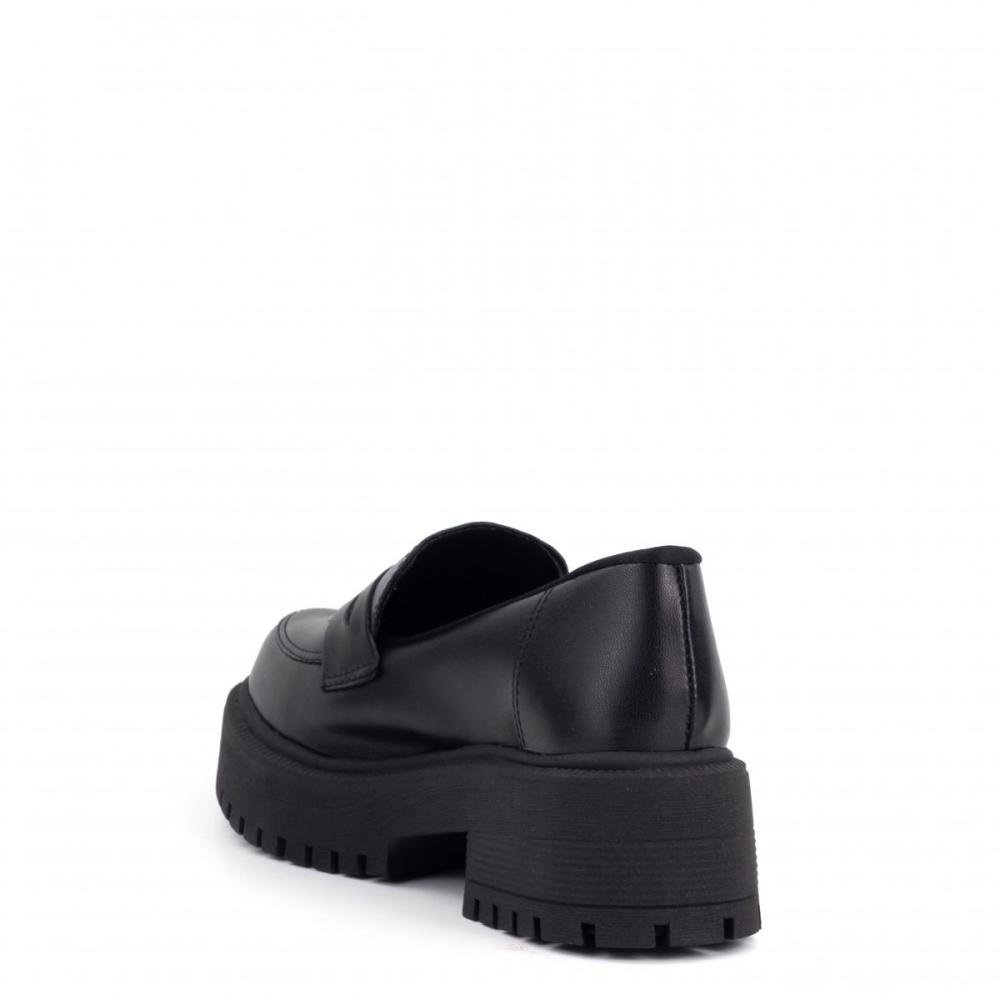 Sapato Loafer Tratorado Exótica Feminino Preto 3