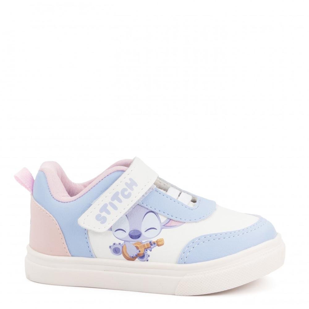 Tênis Calce Fácil STITCH Dyan Infantil Menina Branco/Azul 1