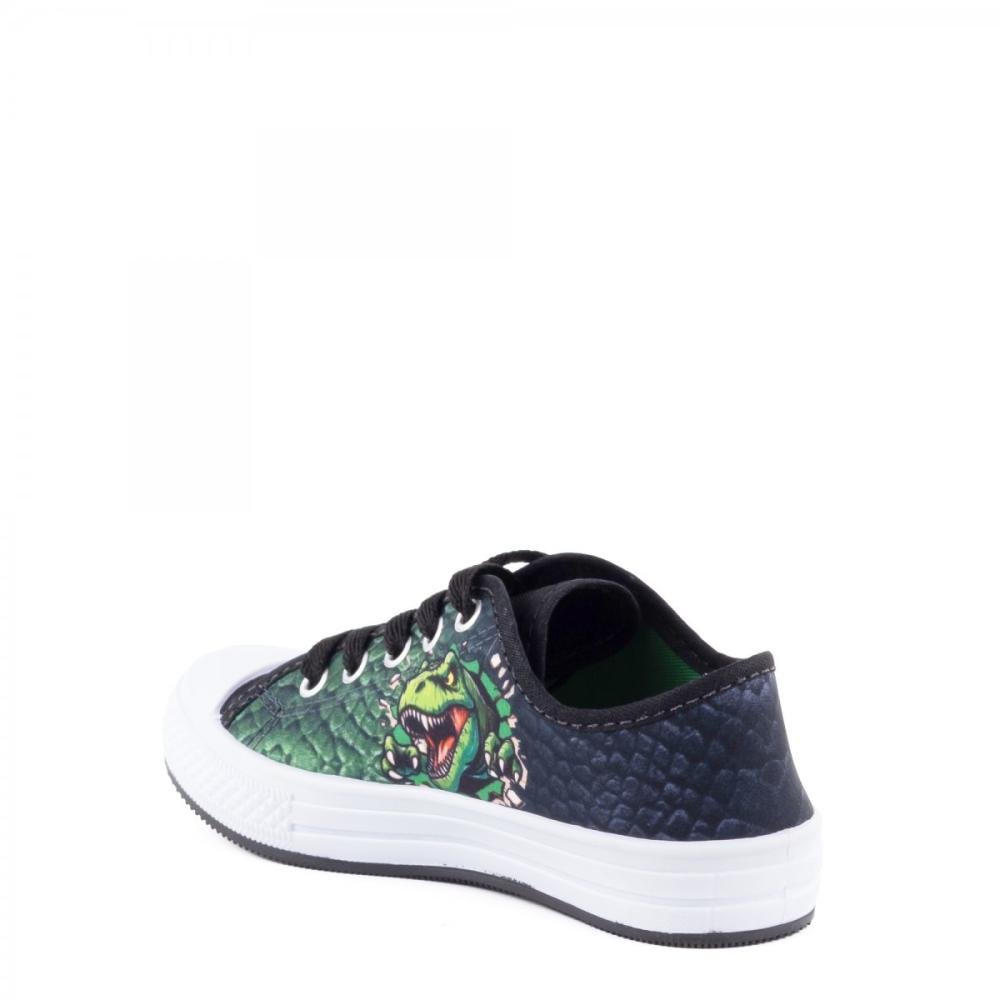 Tênis Casual Dinossauro Winipeg Infantil Menino Preto 3