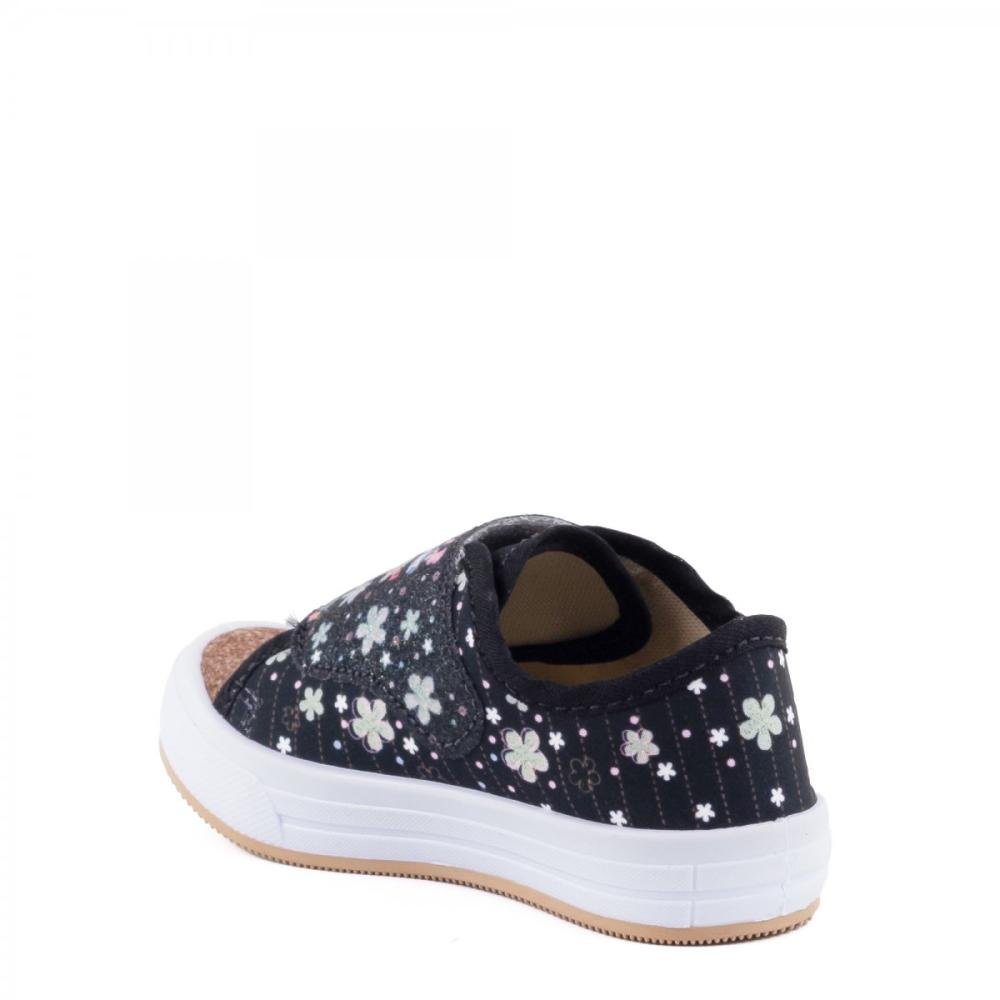 Tênis Casual Capivara Calce Fácil Star Chic Baby Menina Preto 3