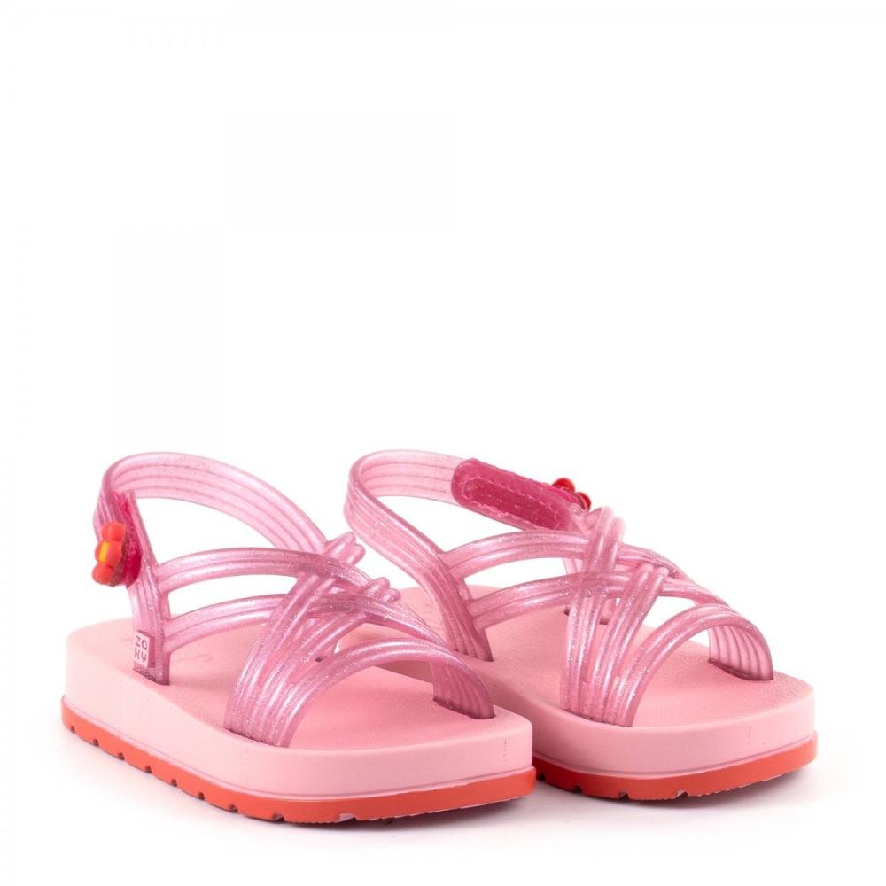 Sandália Glitter Zaxynina Baby Menina Rosa 2