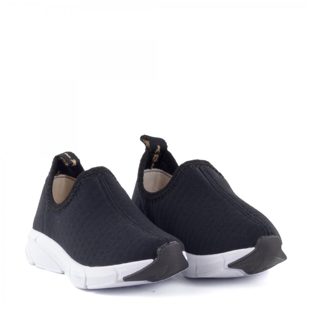 Tênis Jogging Calce Fácil Kidy Infantil Menino Preto 2