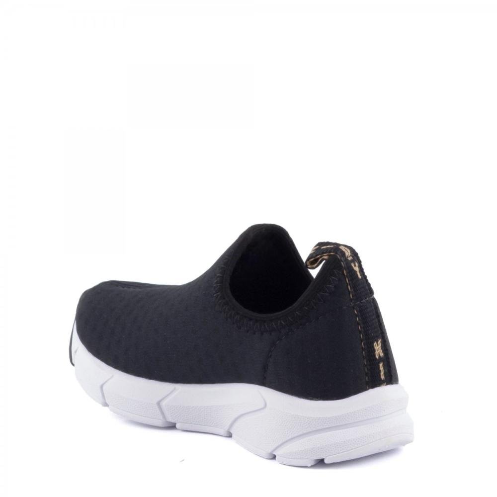 Tênis Jogging Calce Fácil Kidy Infantil Menino Preto 3