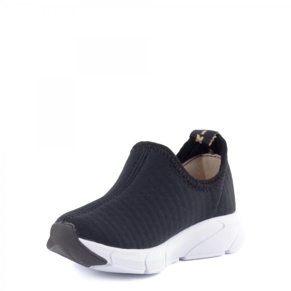 Tênis Jogging Calce Fácil Kidy Infantil Menino Preto 4