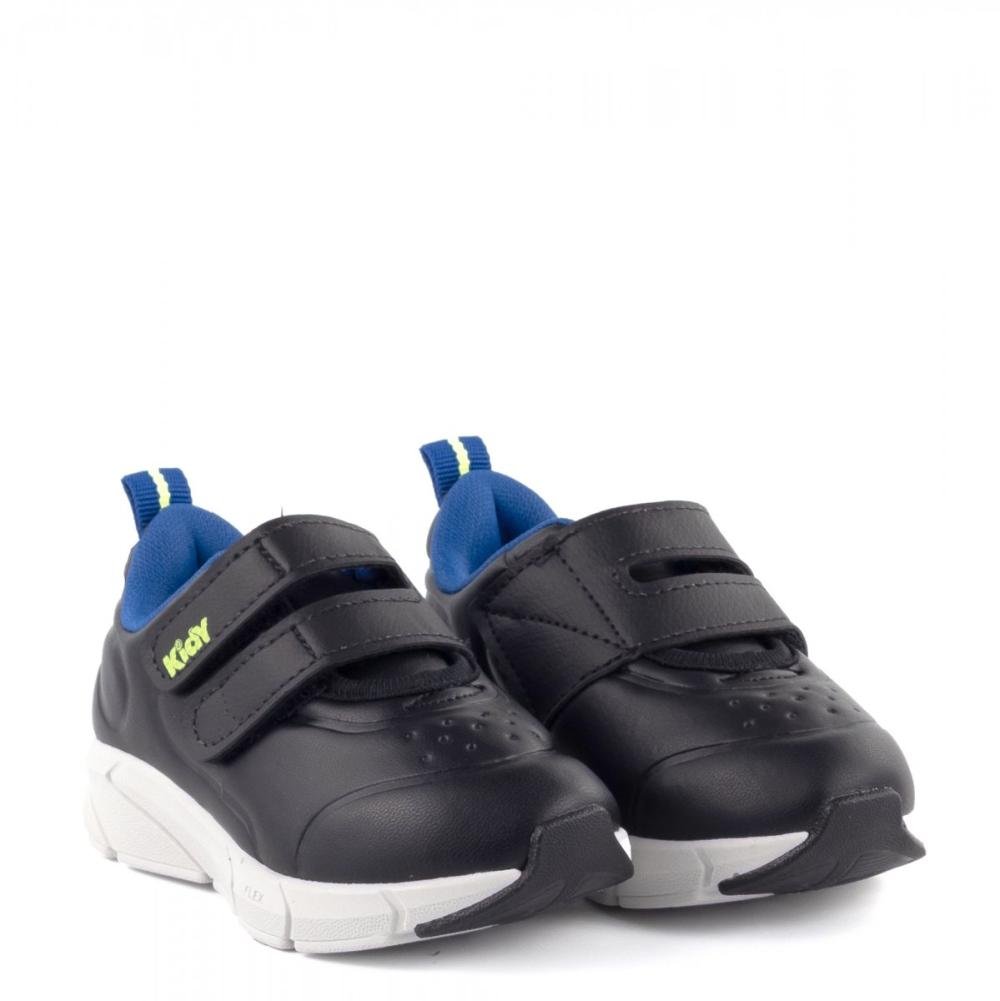 Tênis Jogging Casual Calce Fácil Kidy Infantil Menino Preto 2