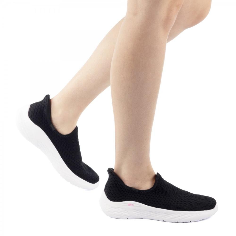 Tênis Calce Fácil Sport Knit Actvitta Feminino Preto 2