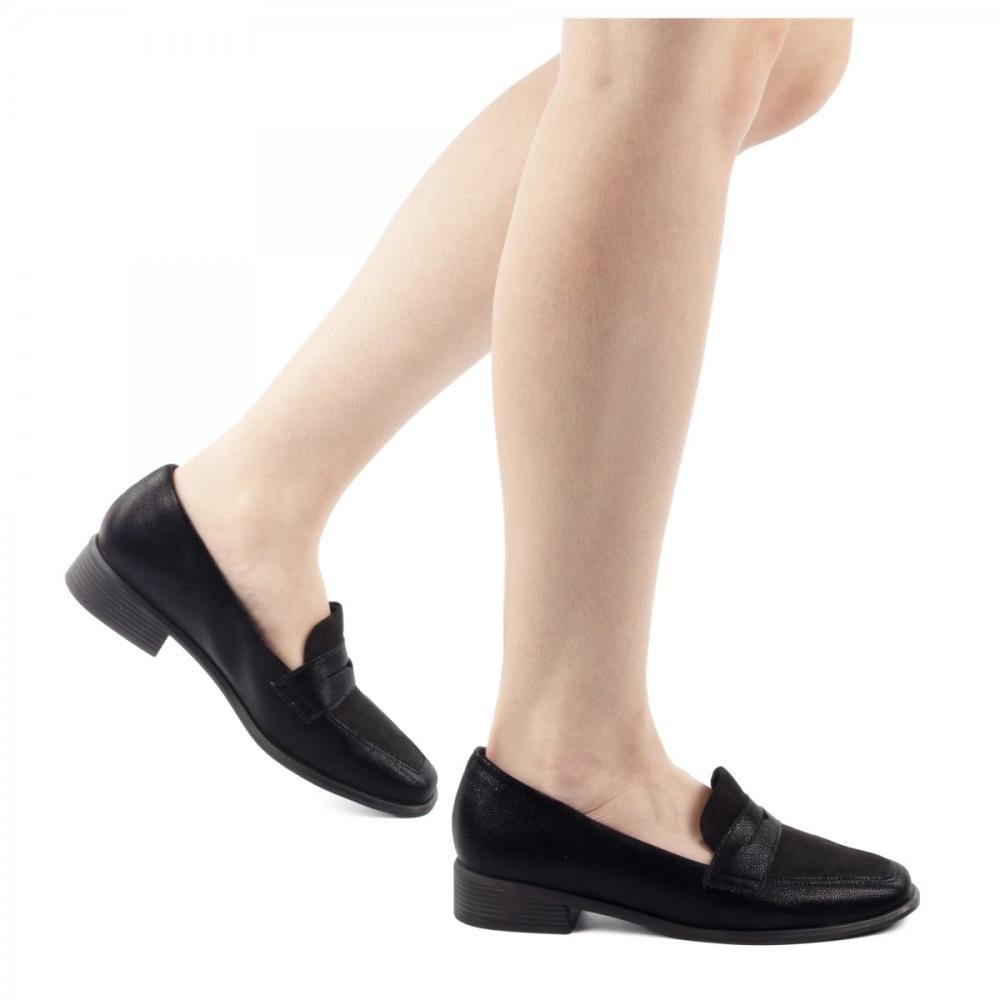 Sapato Mocassim Casual Piccadilly Feminino Preto 2