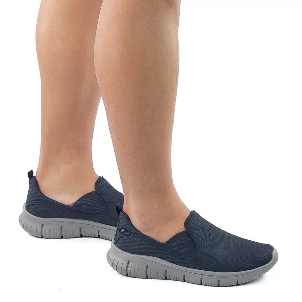 Tênis Jogging Calce Fácil Adrun Masculino Azul 2