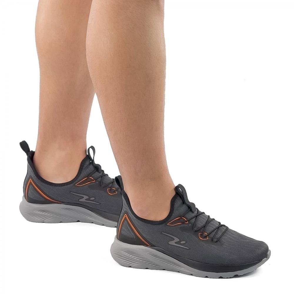 Tênis Jogging Calce Fácil Adrun Masculino Cinza 3