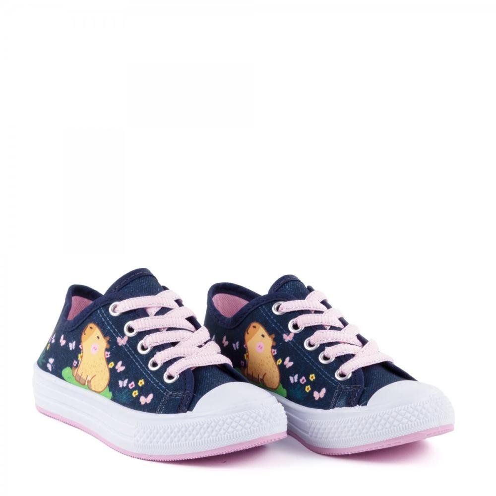 Tênis Casual Capivara Winipeg Infantil Menina Azul Escuro 2