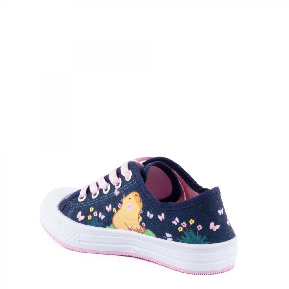 Tênis Casual Capivara Winipeg Infantil Menina Azul Escuro 4