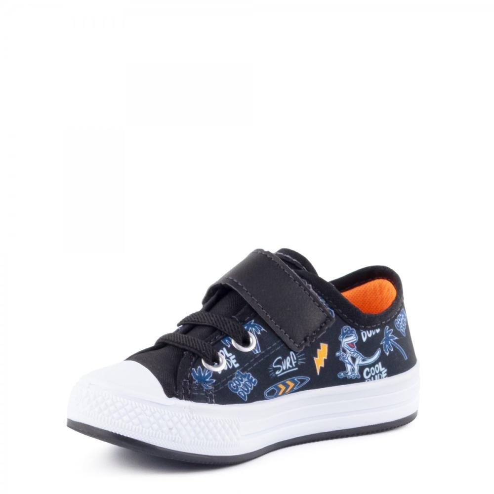 Tênis Casual Dino Surf Star Chic Infantil Menino Preto 4