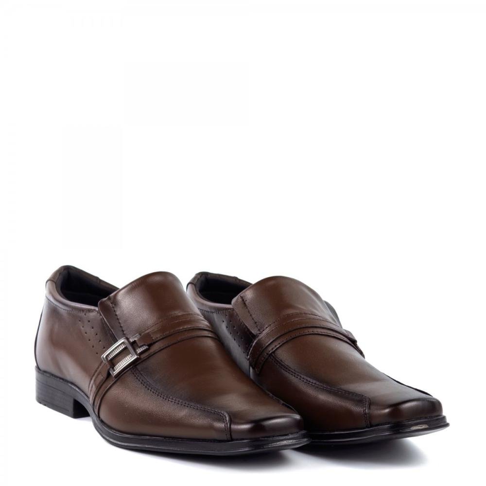 Sapato Social Couro Legitimo Fivela BR2 Masculino Marrom 2