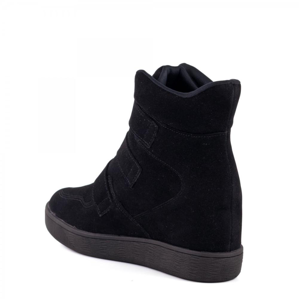 Tênis Sneaker Anabela Calce Fácil Quiz Feminino Preto 4