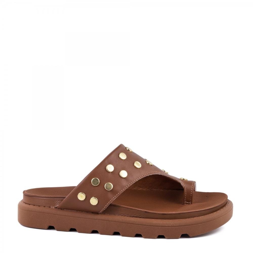 Tamanco Flat Dedo Tachas Vizzano Feminino