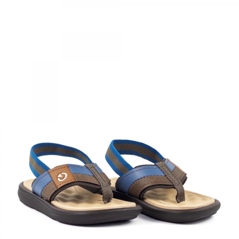 Sandália Dedo Elástico Cartago Mini Infantil Menino Azul 2