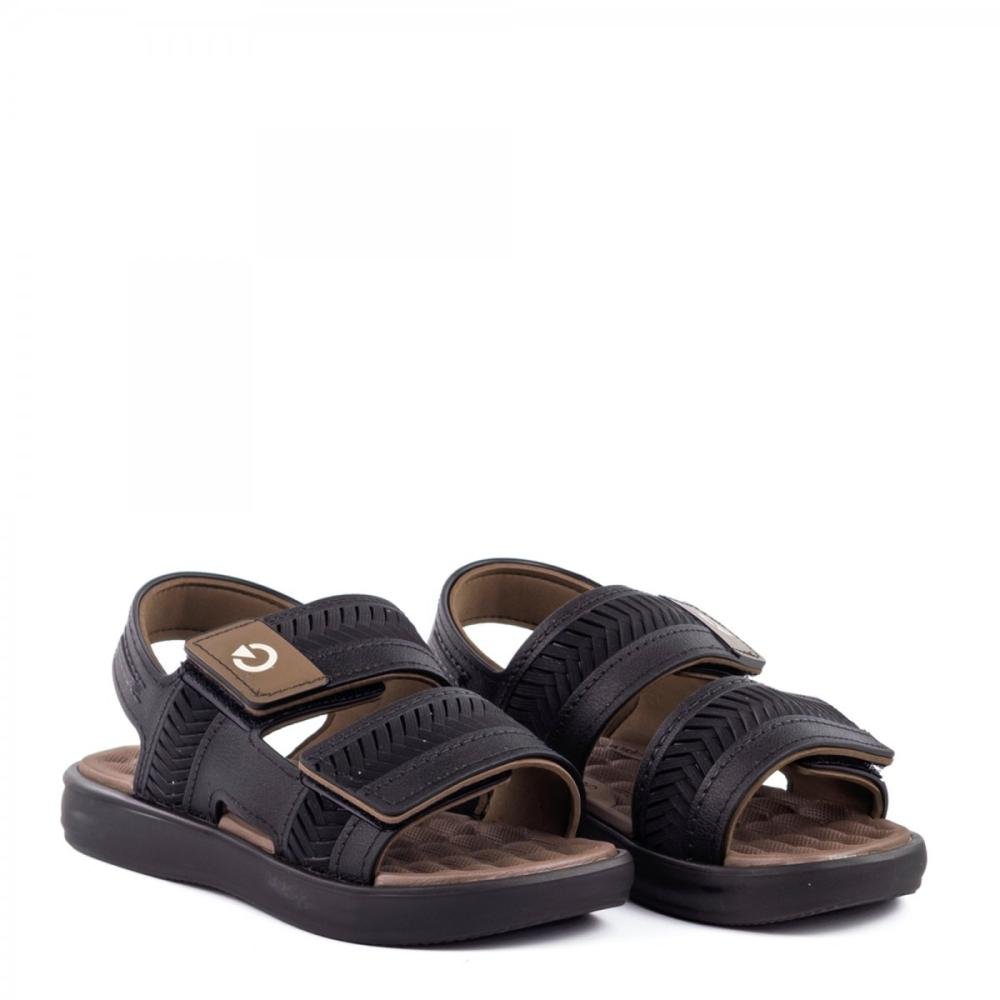 Sandália Papete Casual Cartago Mini Infantil Menino Preto 2