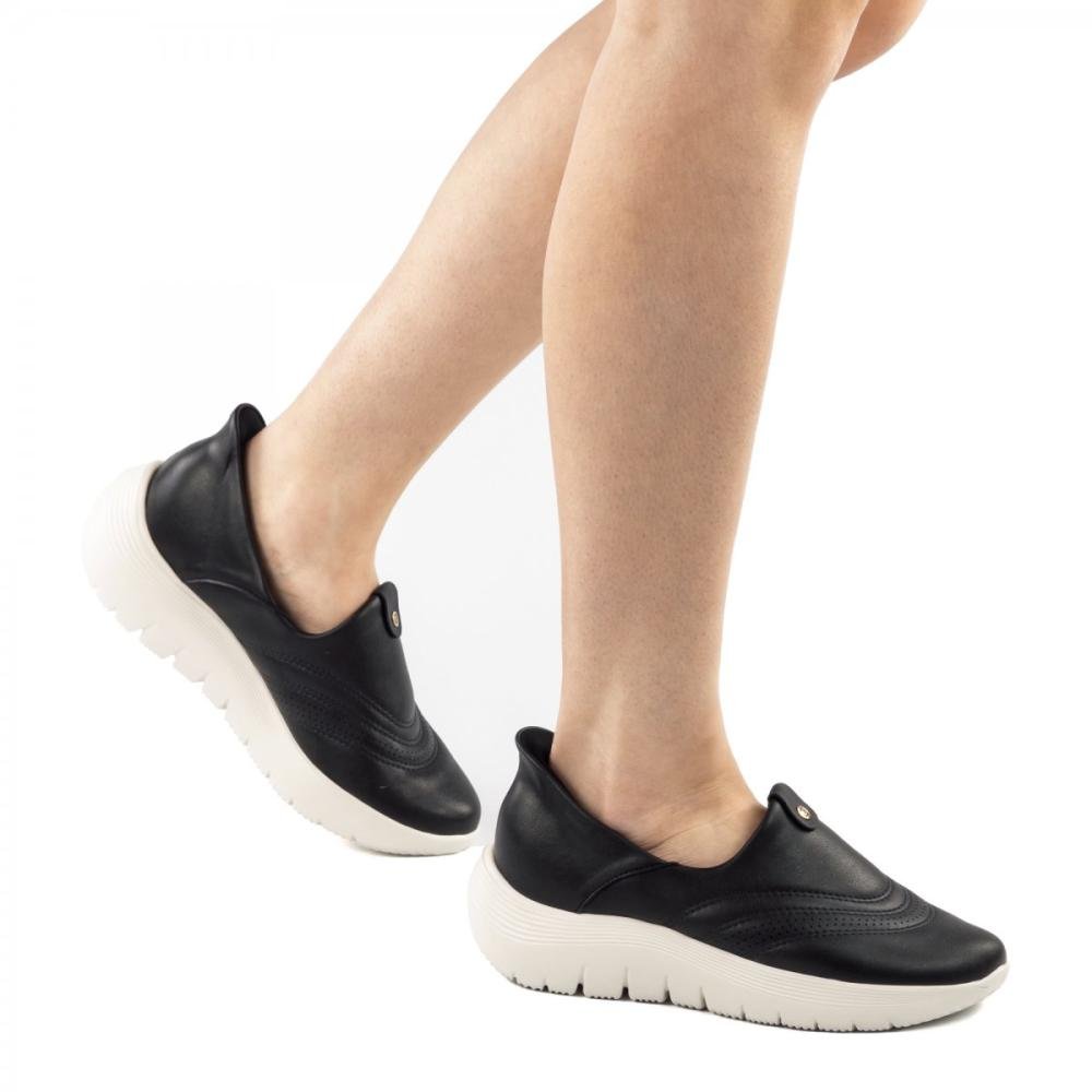 Tênis Calce Fácil Slip Fit Piccadilly Feminino Preto 2