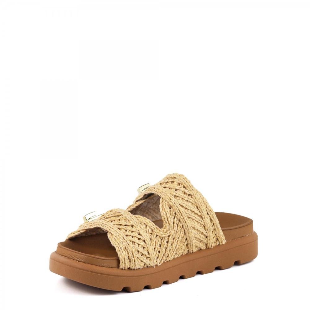 Tamanco Papete Flat Corda Vizzano Feminino Bege 5