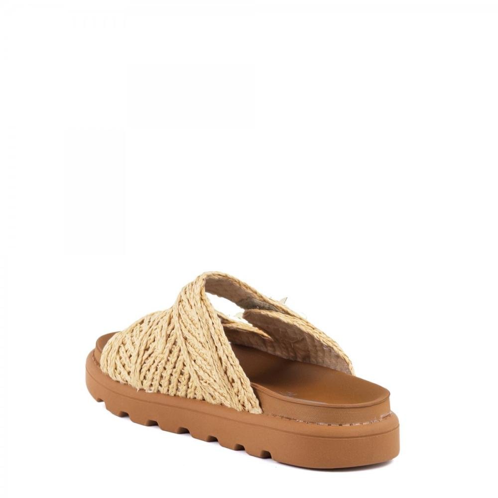 Tamanco Papete Flat Corda Vizzano Feminino Bege 4