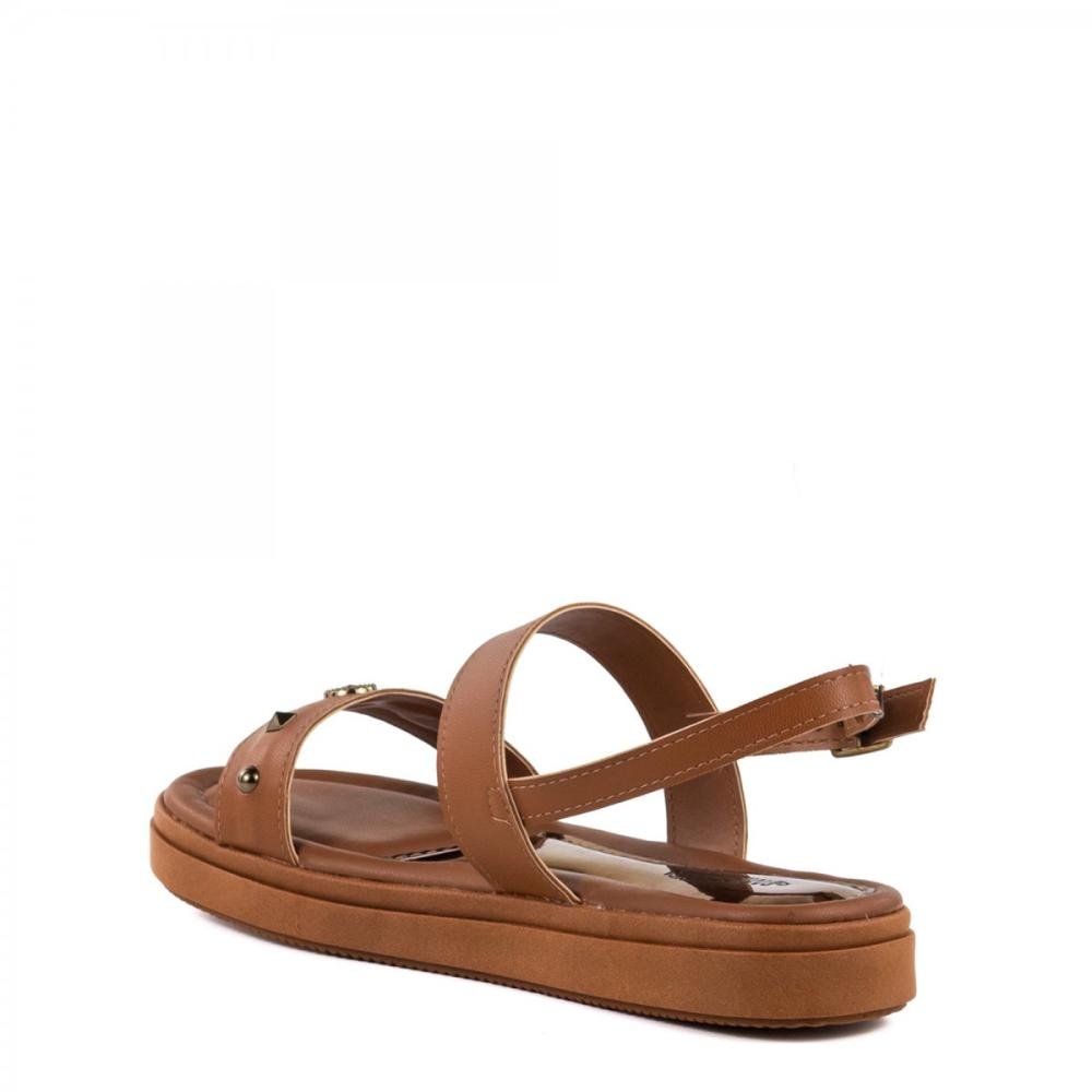 Sandália Flat Casual Mississipi Feminina Marrom 4