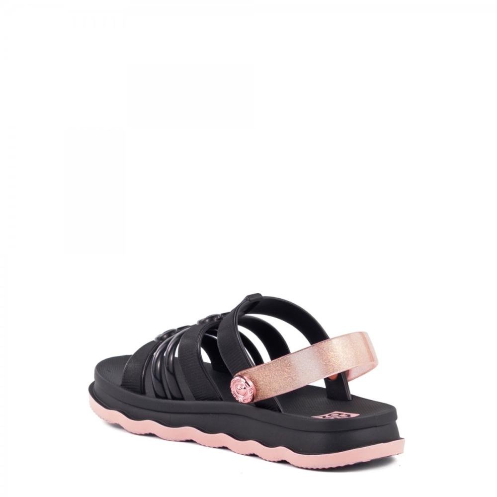 Sandália Dois em Um Zaxy Infantil Menina Preto 4