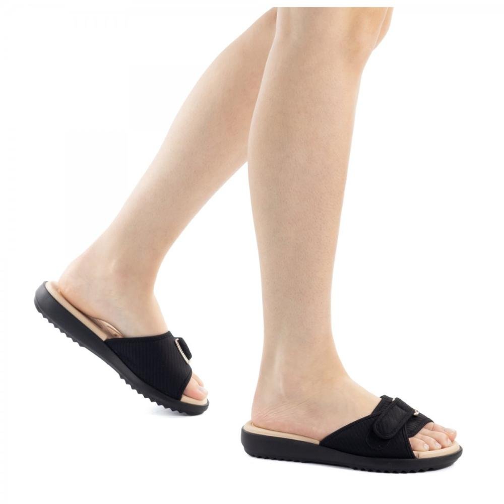 Tamanco Ajustável Ultraleve Massageador Azaleia Feminino Preto 2