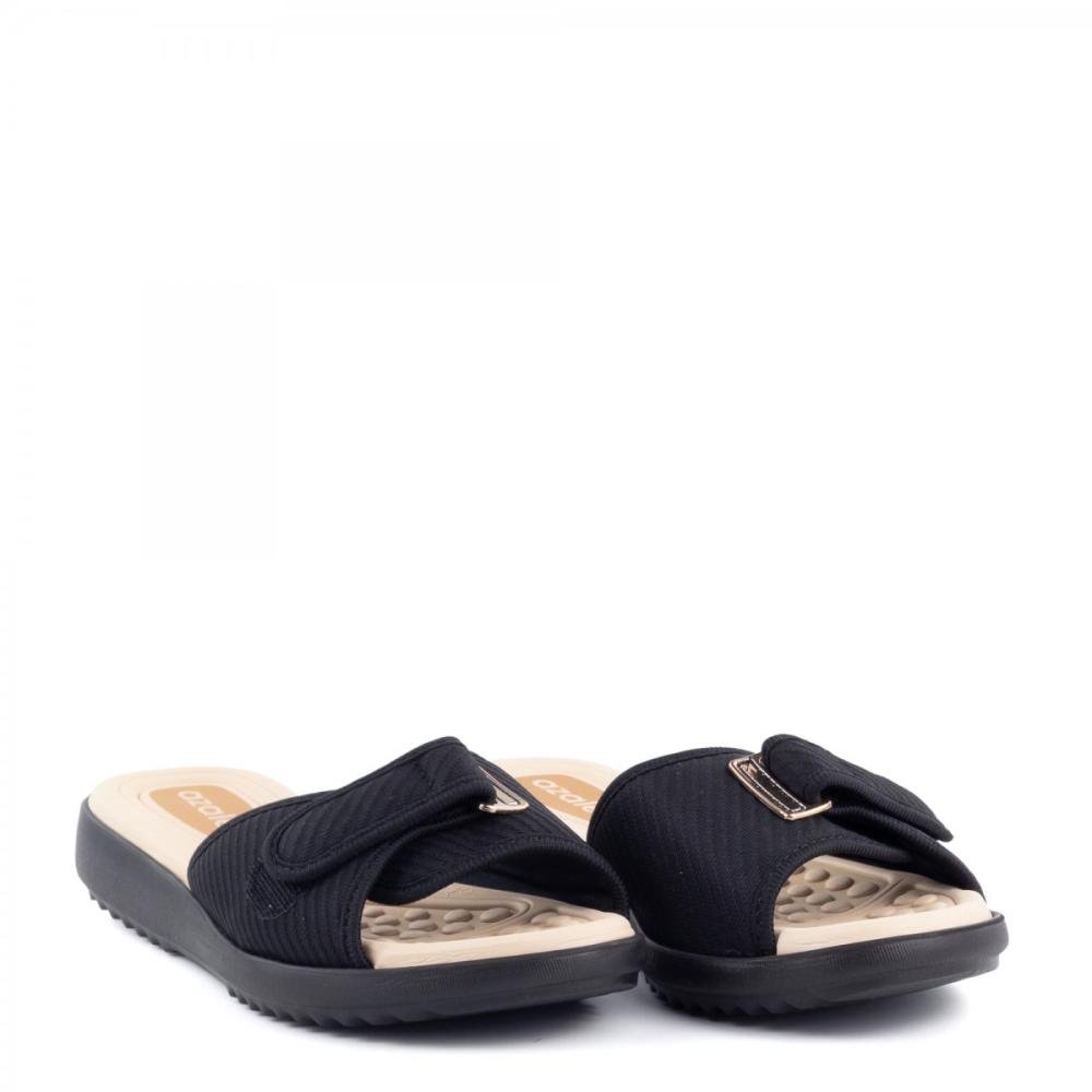 Tamanco Ajustável Ultraleve Massageador Azaleia Feminino Preto 3